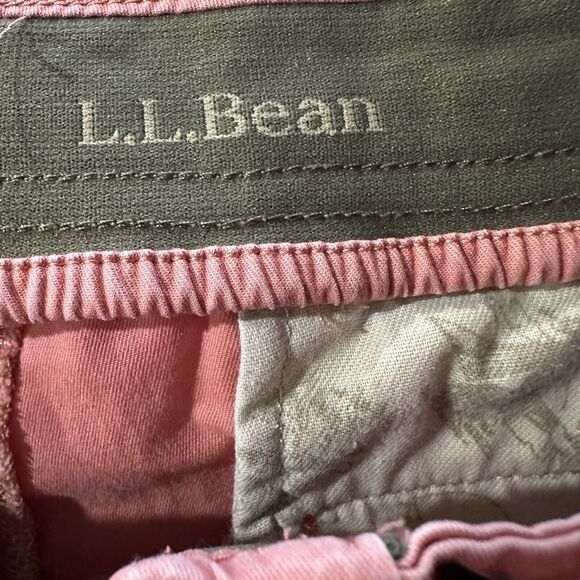 LL Bean Classic Fit Apparel Pink Stretch Pants Straight Leg Pockets Size 32 X 30 - Picture 6 of 8